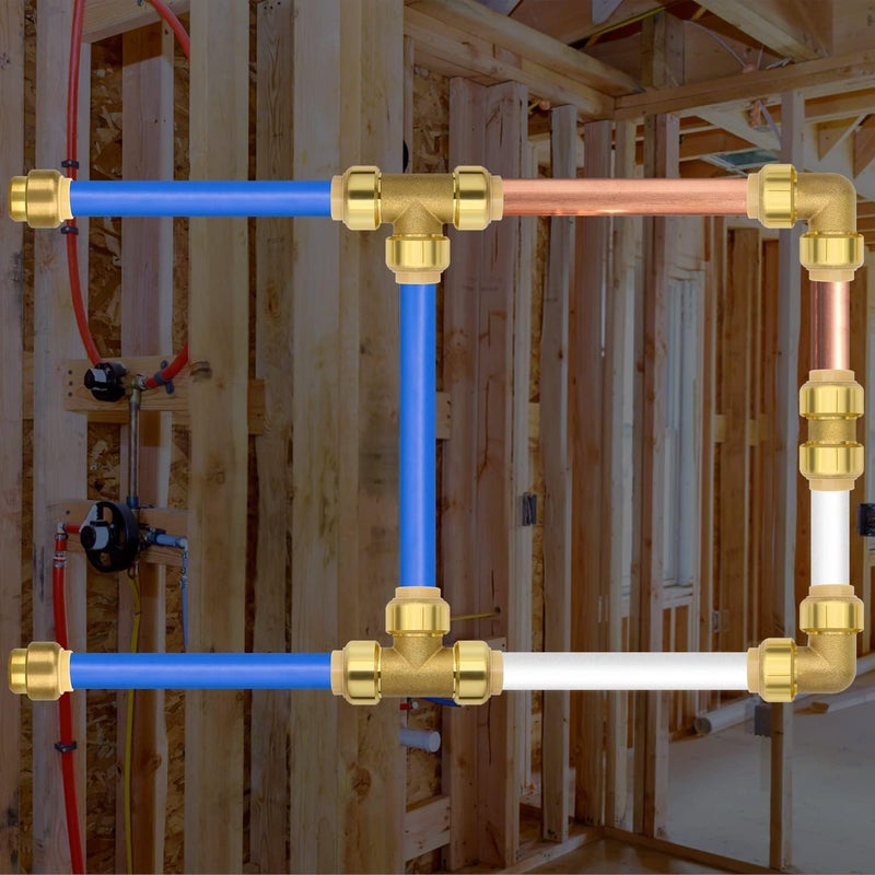 Ruby Q 2 Pack Push-to-Connect Plumbing Fittings, 1/2" Pushfit End Cap Fittings with Disconnect Clip for Copper, PEX, CPVC Pipe - Image 5